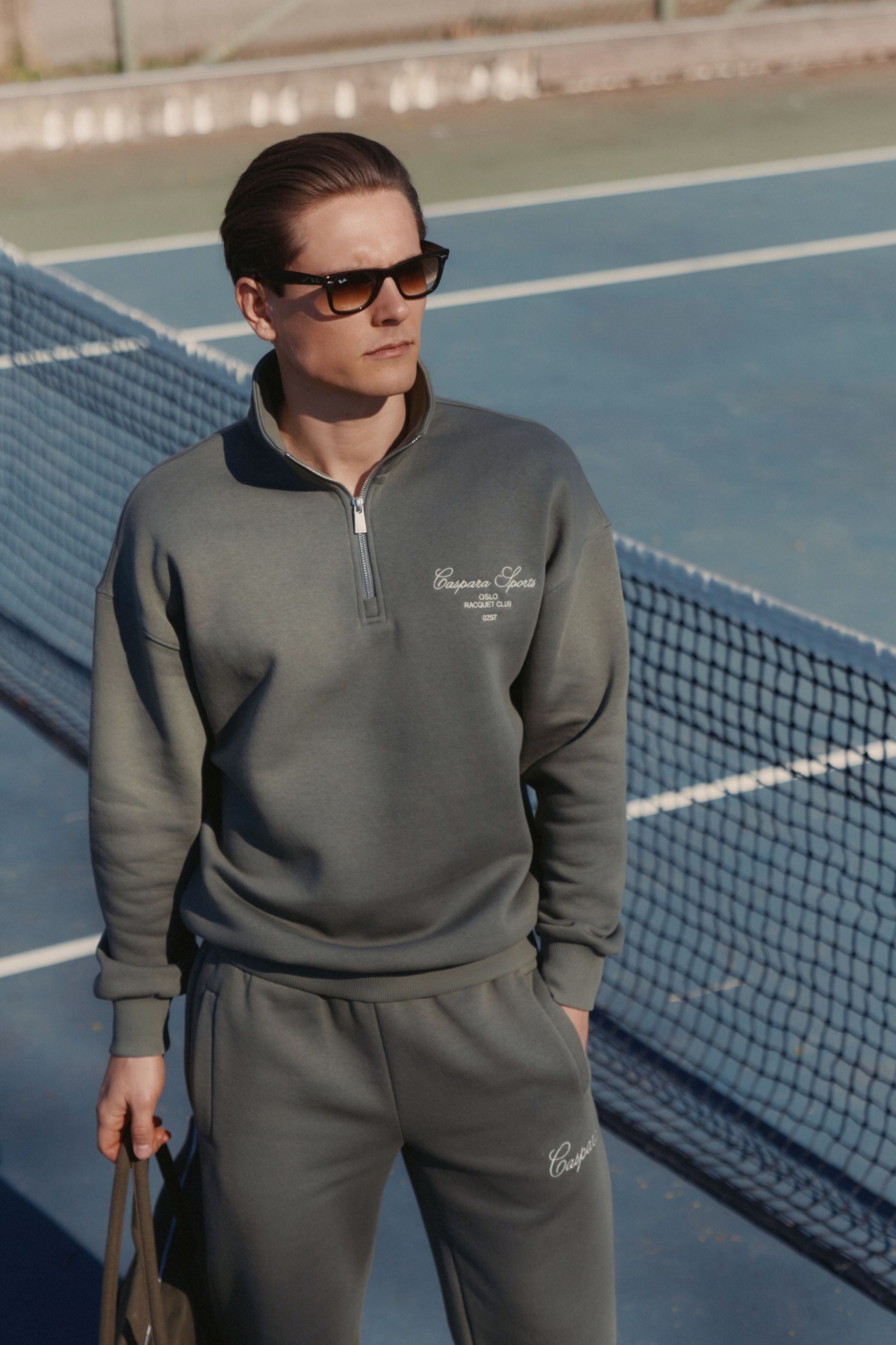 M. Raquet Club Half-Zip - Dark Green